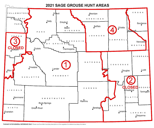 Sage grouse hunt areas map