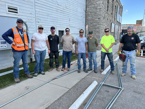 Volunteering in downtown Rawlins, Wyoming