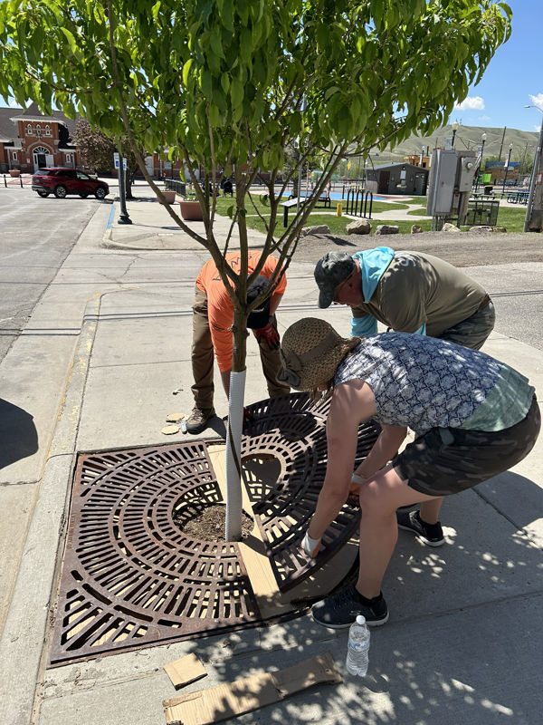 Volunteering in downtown Rawlins, Wyoming