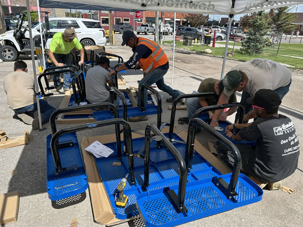 Volunteering in downtown Rawlins, Wyoming