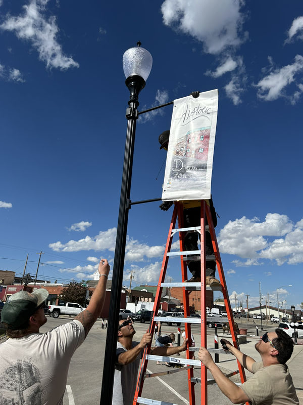 Volunteering in downtown Rawlins, Wyoming